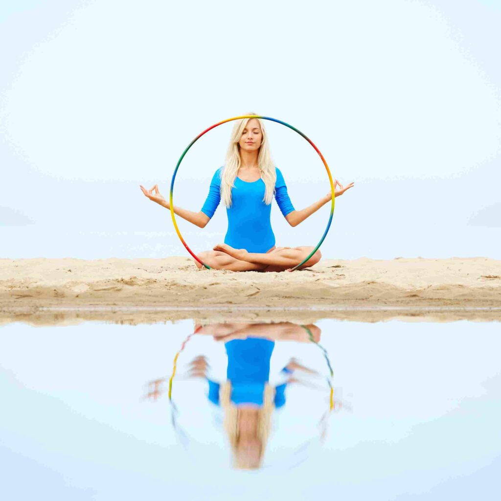 Girl Performing Chakra Balancing techniques.